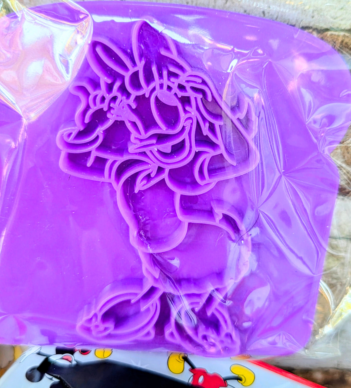 Purple Mickey Mouse toast stamp, silicone mold for shaping toast or snacks