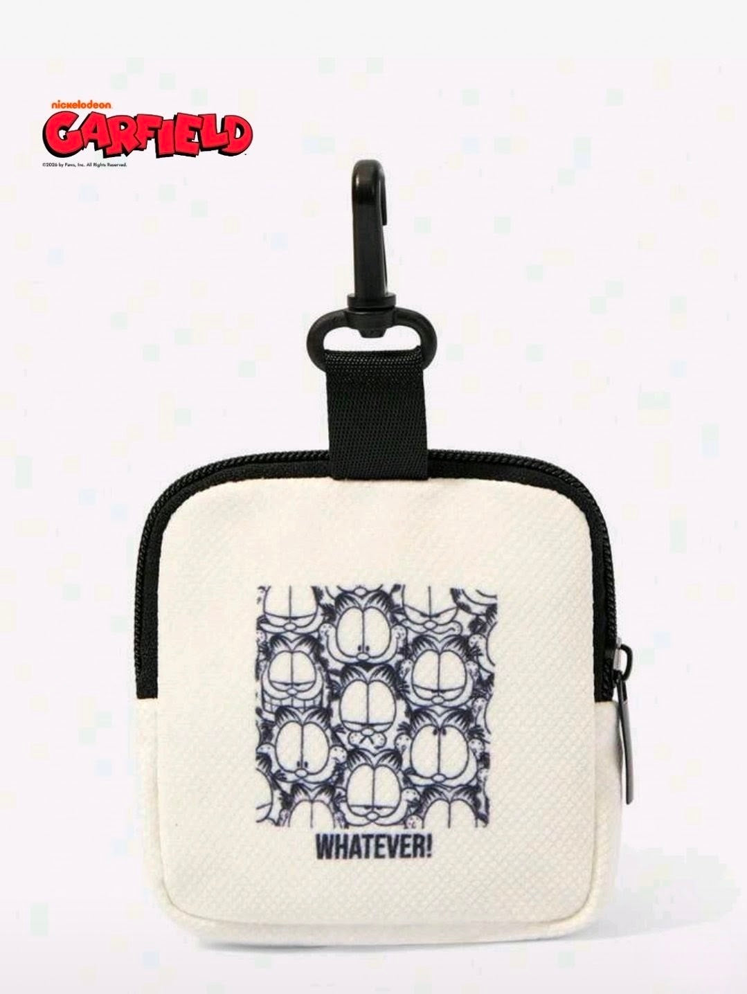 Garfield Whatever Textured Canvas Clip-On Zip Pouch & Coin Purse