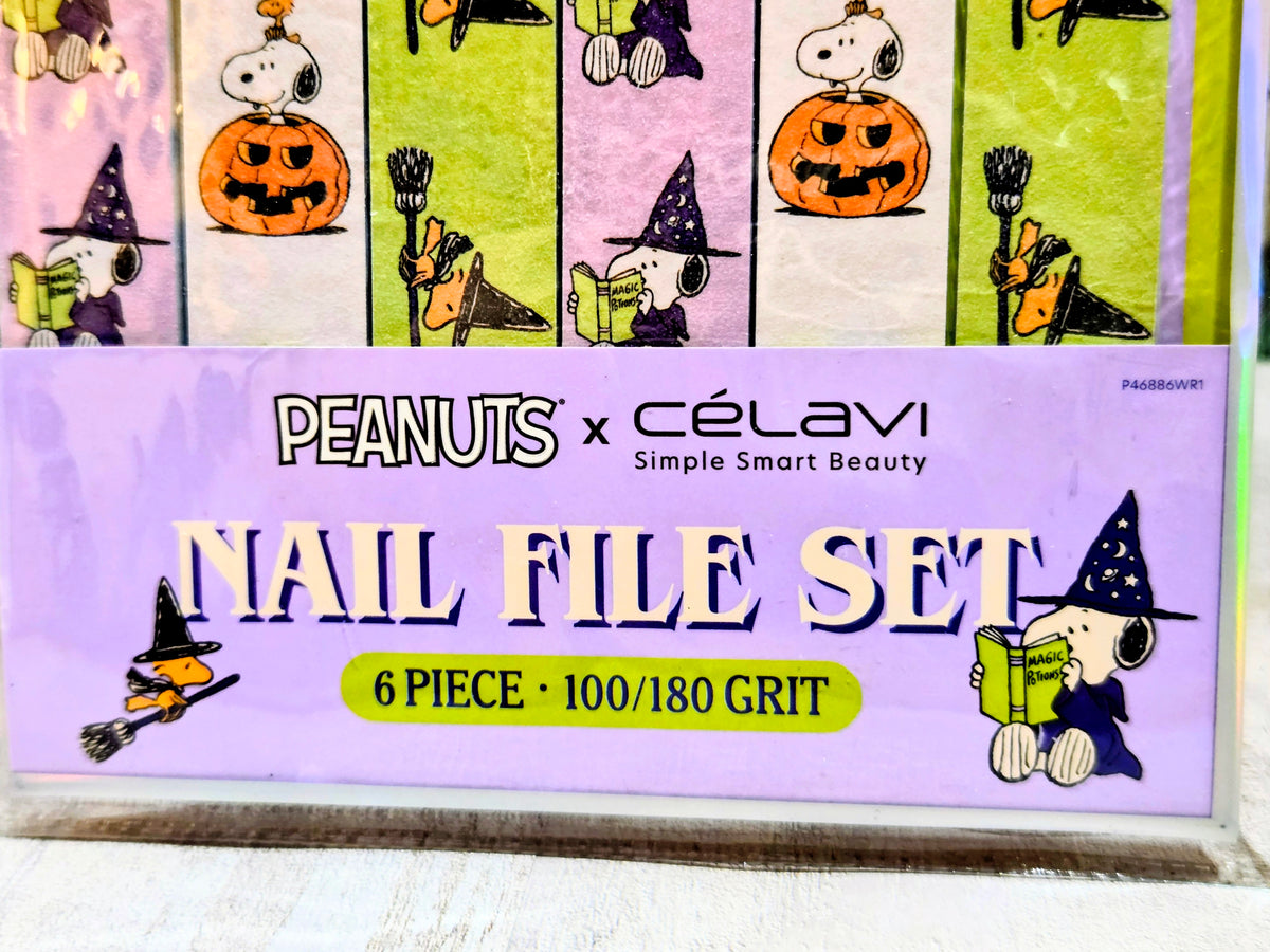 Peanuts x Célavi 6-piece Halloween nail file set package
