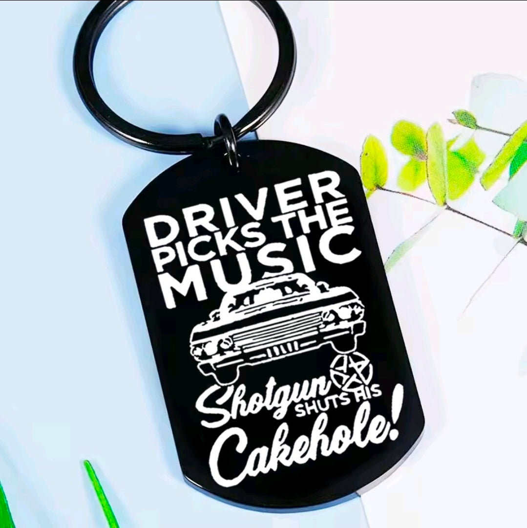 Supernatural Dean Impala Keychain Driver Picks The Music Shotgun Cakehole