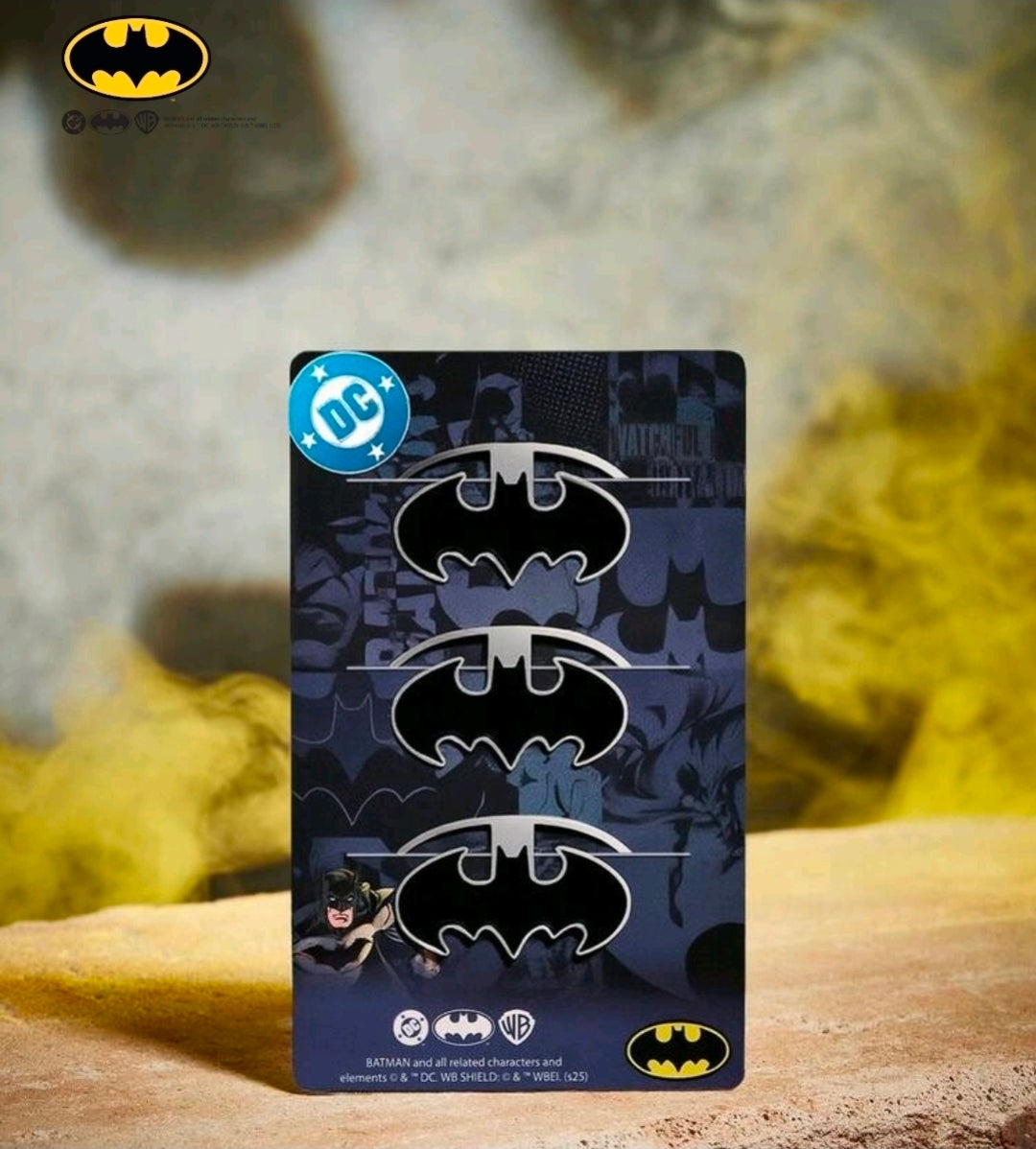 Batman Bat Signal Specialty Paperclip Set of 3 Licensed