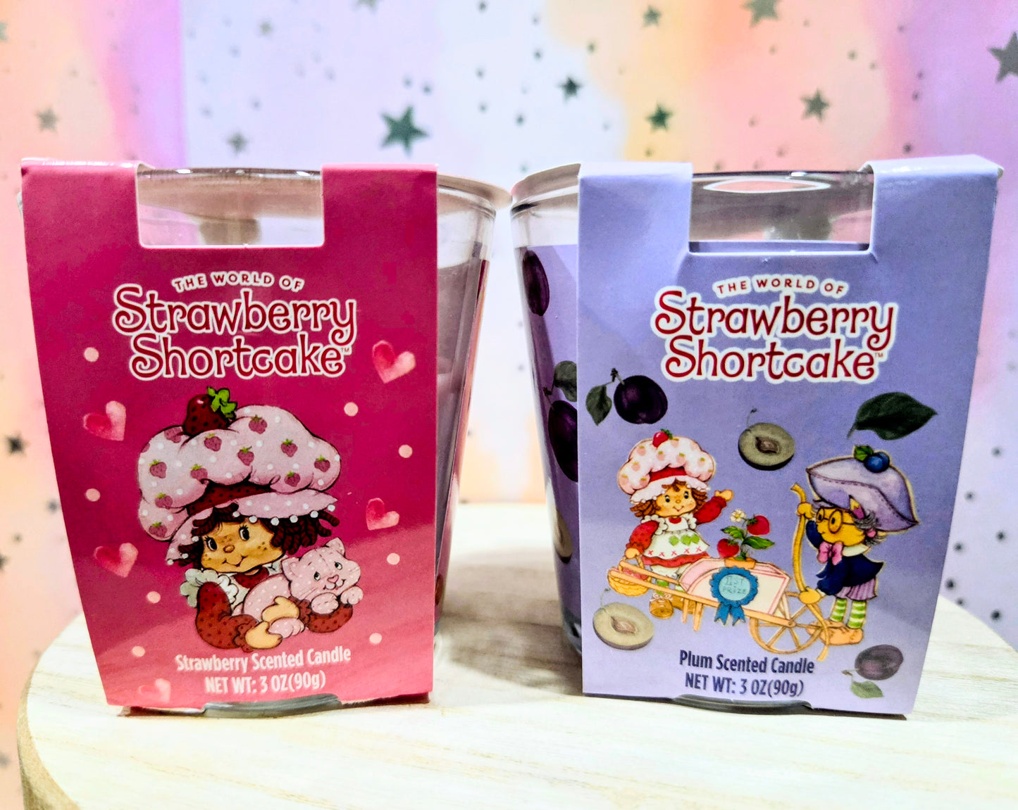 Strawberry Shortcake Candle Set - Strawberry & Plum Scented 3oz