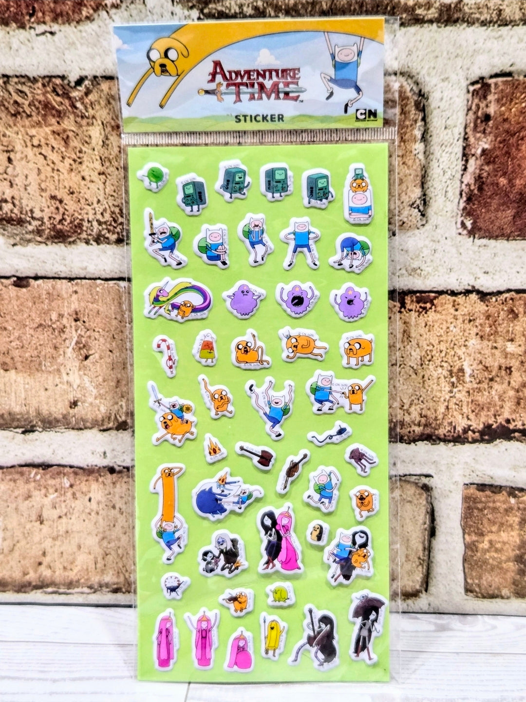 Adventure Time Mini Puffy Stickers Sheet Finn Jake BMO Cartoon Network