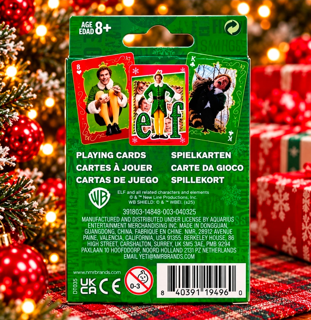 Aquarius Buddy the Elf Licensed Playing Cards 52 Unique Images Poker Size