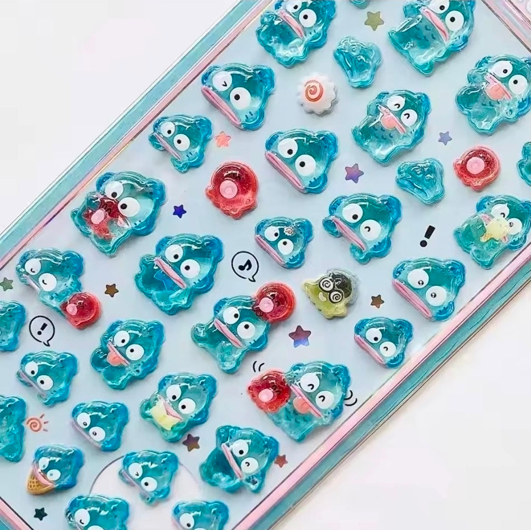 Sanrio Bonbon Drop Seal Sticker Sheets Puffy Resin Acrylic