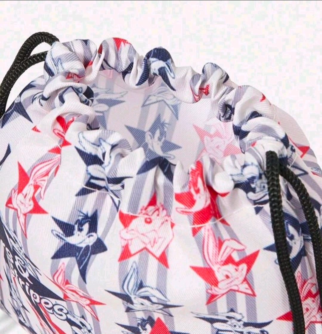 Looney Tunes Taz Patriotic Stars & Stripes Drawstring Bag