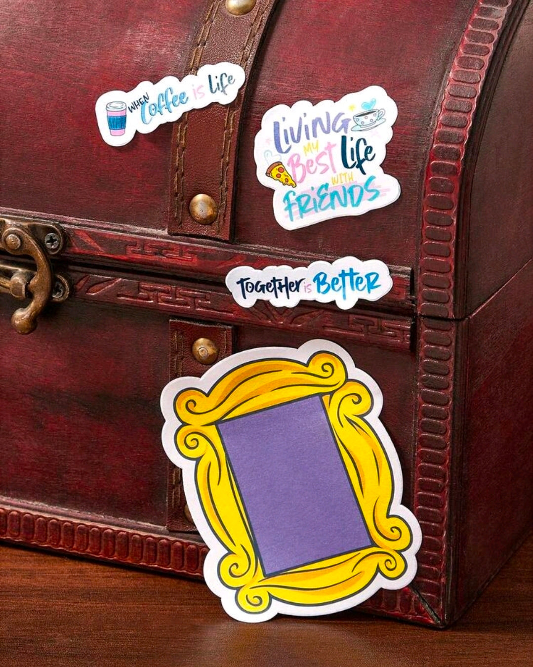 Friends TV Show Sticky Note Set 120pc Door Frame Pad Quote Page Markers How You Doin Coffee Licensed Kawaii Stationery