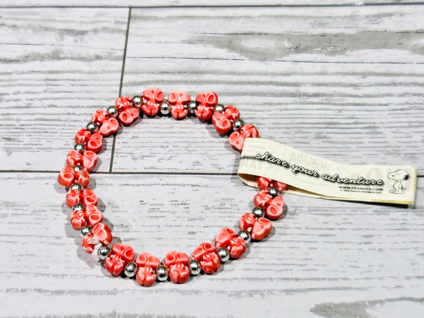 Snoopy Beaded Bracelet Trrtlz Peanuts Colorful Life Choose Variant