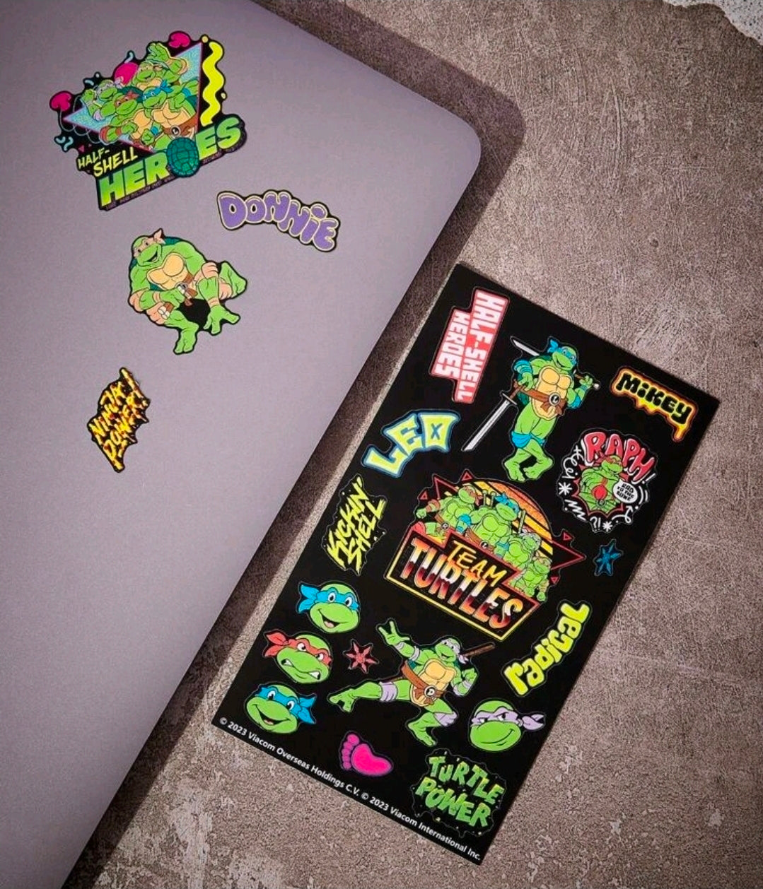 TMNT Teenage Mutant Ninja Turtles Sticker Sheet Set of 2