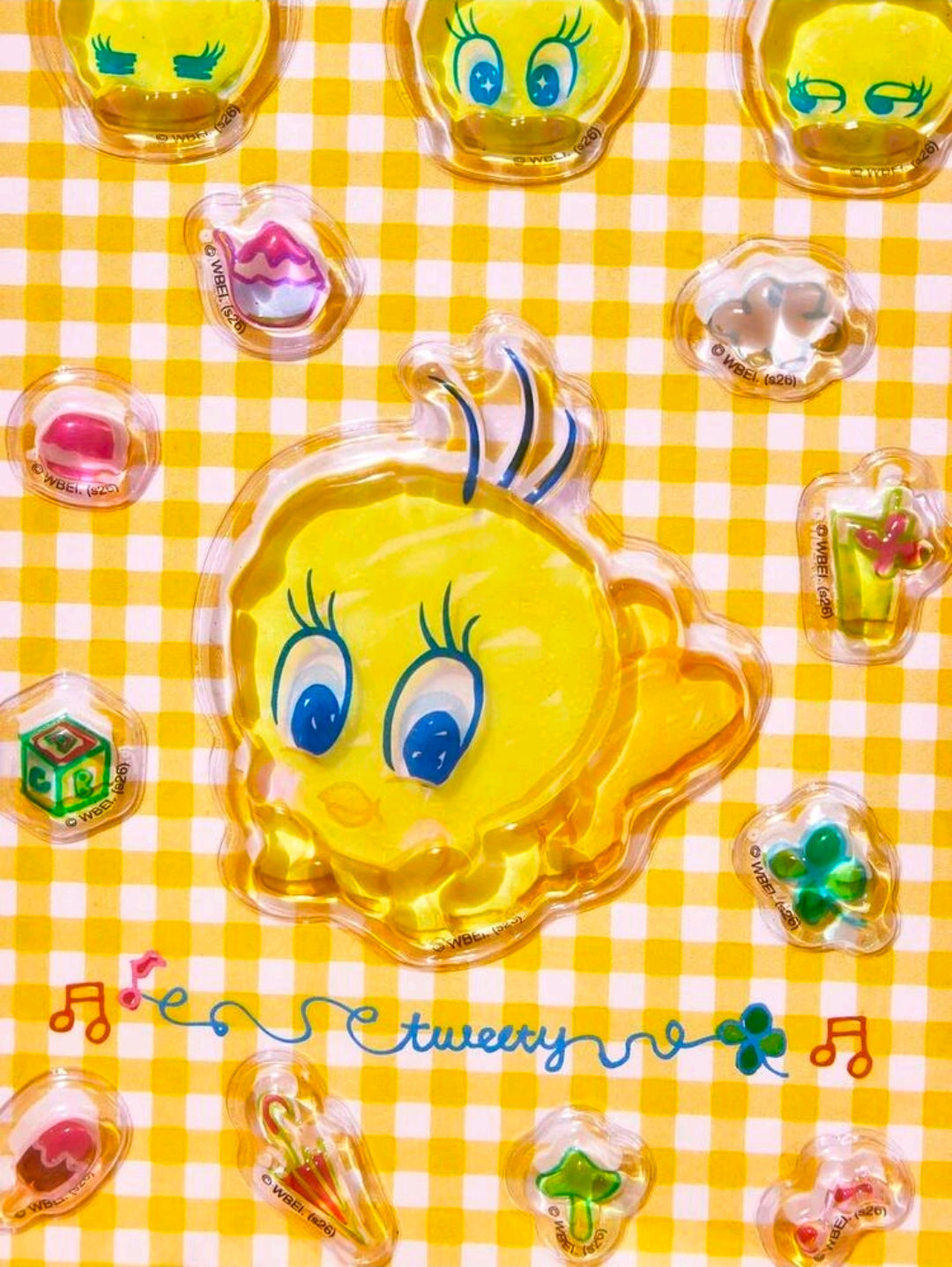 Looney Tunes Tweety Bird 3D Crystal Puffy Sticker Sheet