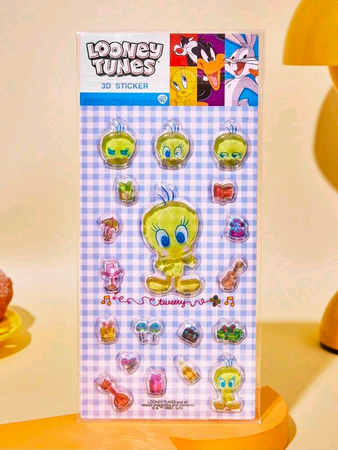 Looney Tunes Tweety Bird 3D Crystal Puffy Sticker Sheet