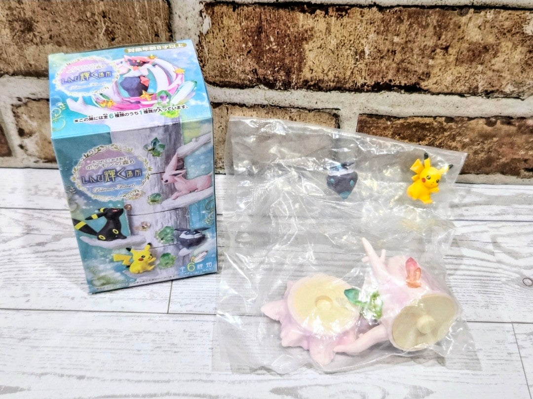 Re-Ment Pokemon Forest 6 Shining Atsumete Pikachu Carbink Melecie Tree Figure 2020 NEW