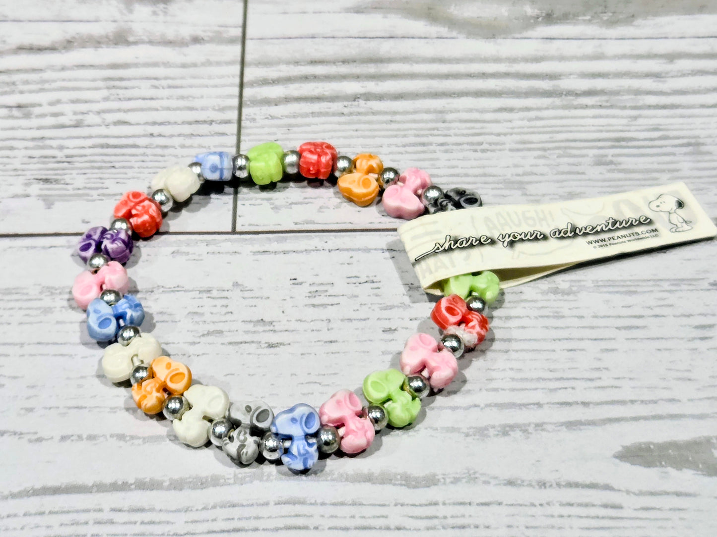 Snoopy Beaded Bracelet Trrtlz Peanuts Colorful Life Choose Variant