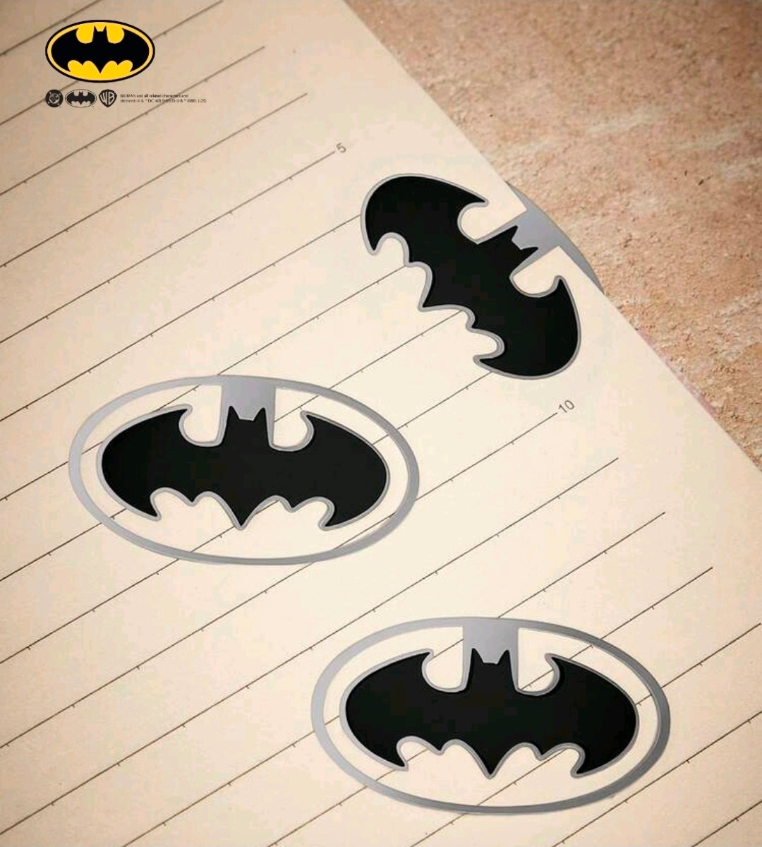 Batman Bat Signal Specialty Paperclip Set of 3 Licensed