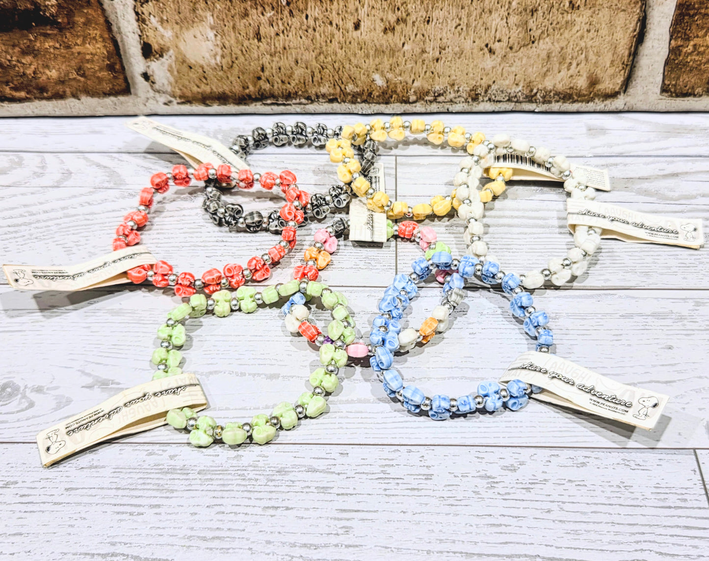 Snoopy Beaded Bracelet Trrtlz Peanuts Colorful Life Choose Variant