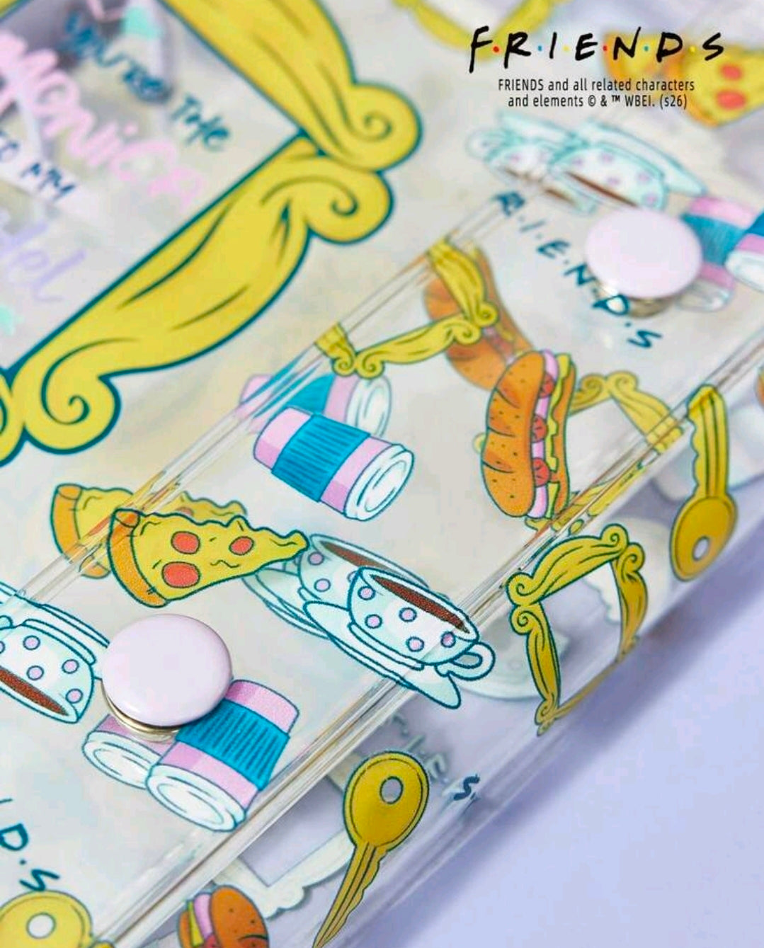 Friends TV Show Transparent A7 Sticker Album Binder Monica Rachel Door Frame Coffee Pizza Licensed WBEI Kawaii