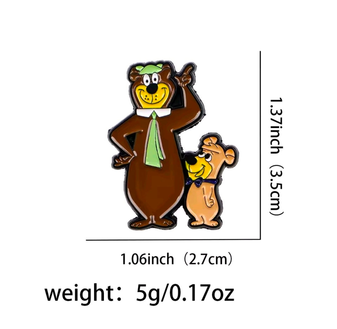 Hanna-Barbera Yogi Bear 2-Piece Enamel Pin Set with Boo-Boo & Full Crew