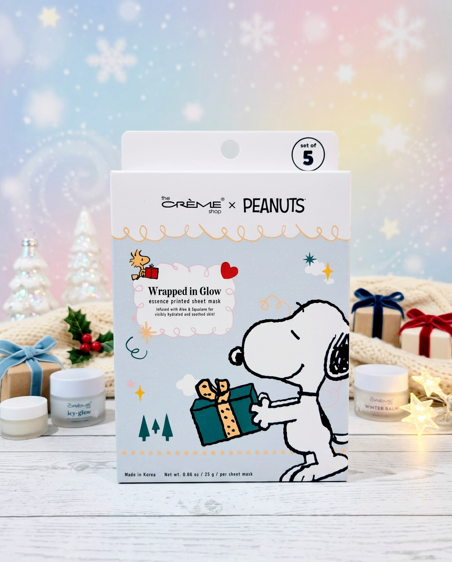 The Creme Shop x Peanuts Wrapped in Glow Printed Sheet Mask Set 5