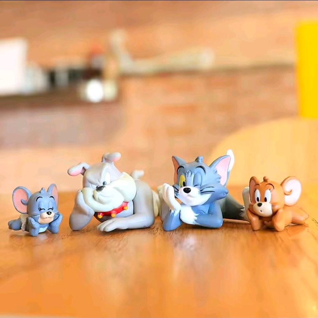 Tom & Jerry Chill Time Fig Complete Set Tom Jerry Tuffy Spike Takara Tomy NEW