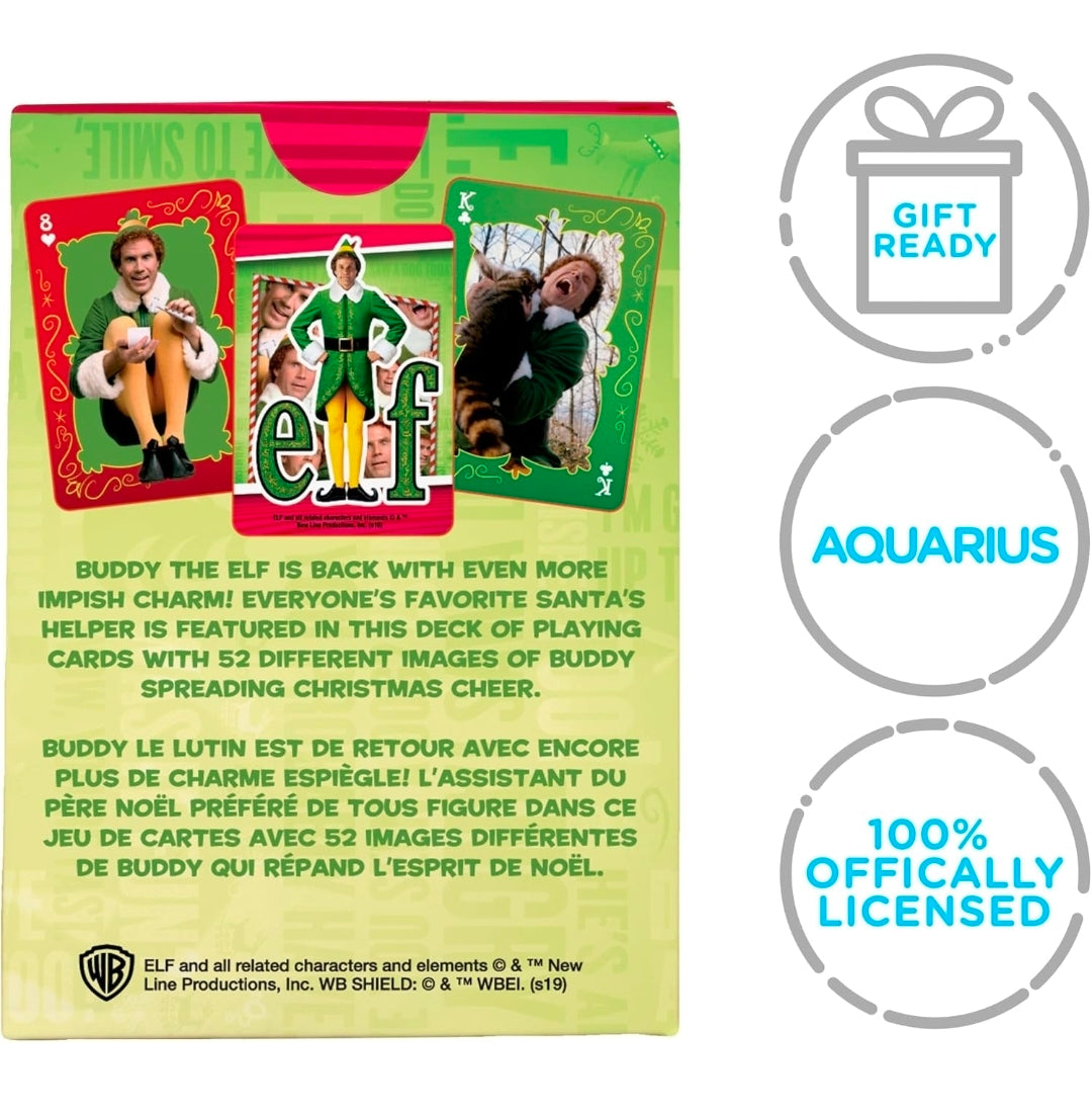Aquarius Buddy the Elf Licensed Playing Cards 52 Unique Images Poker Size