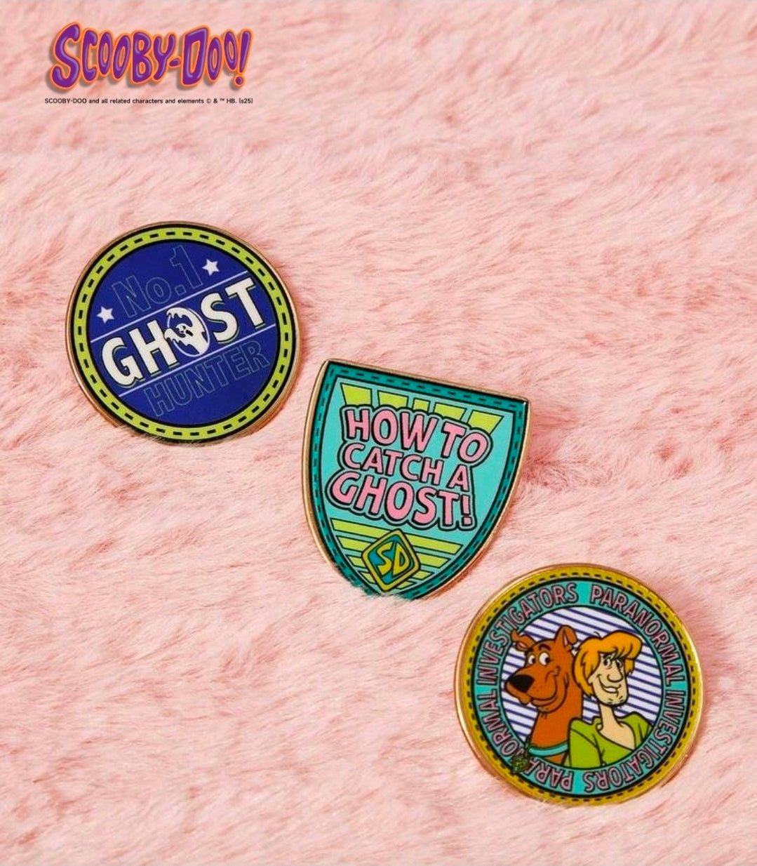 Scooby-Doo 3 Piece Metal Pin Set Ghost Hunter Paranormal