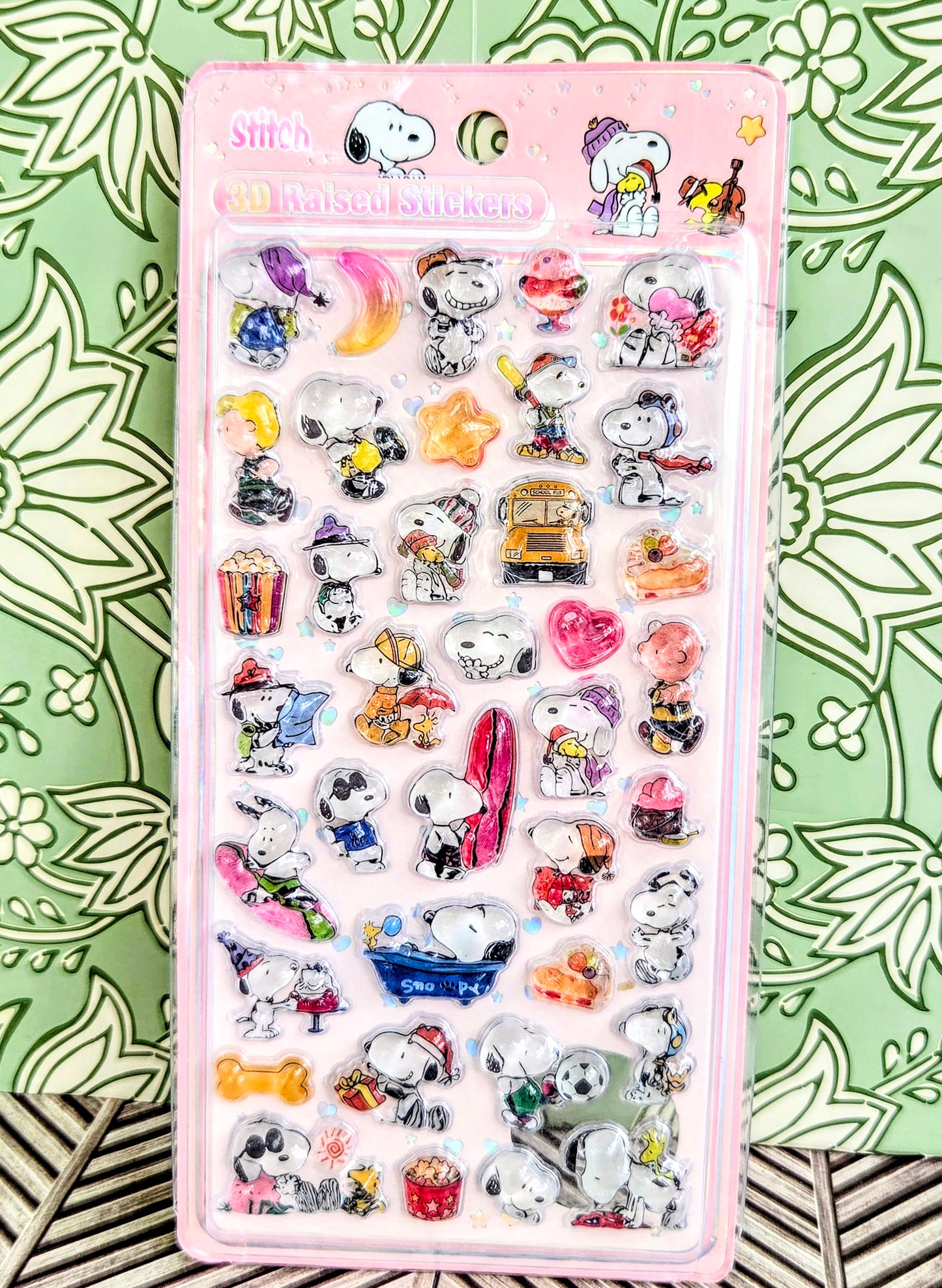 Peanuts Snoopy 3D Raised Acrylic Sticker Sheet