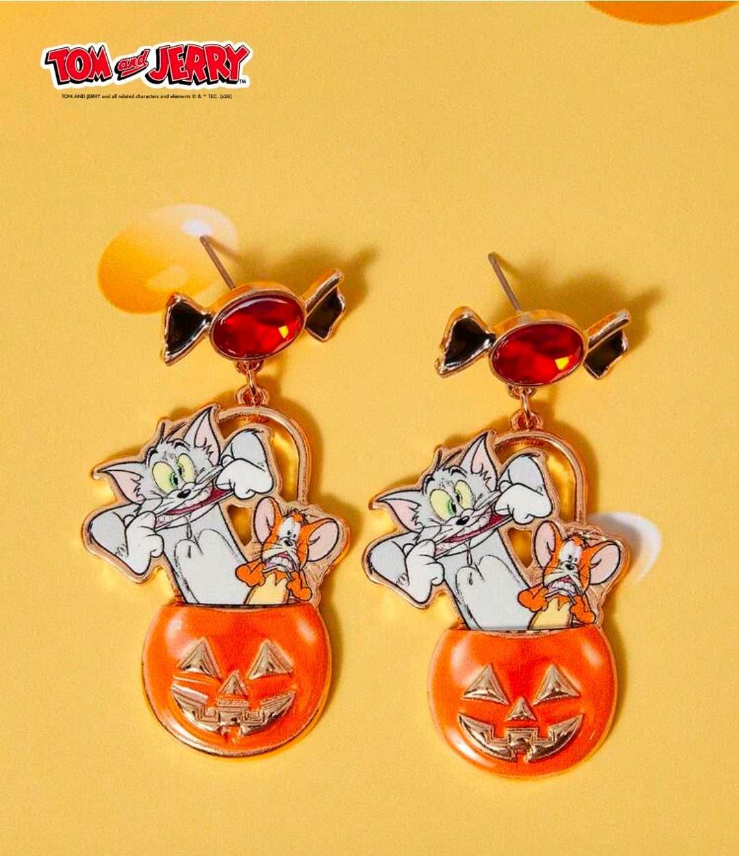 Tom & Jerry Halloween Pumpkin Earrings