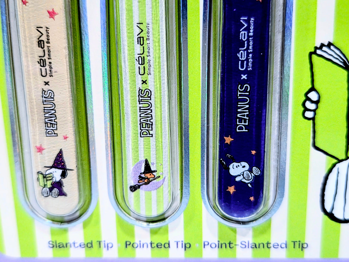 "Hex Appeal" Snoopy Halloween Tweezers, 6pc Nail Files & Mini Brush Gift Set