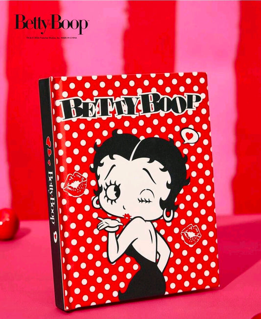 Hardcover blank notebook with Betty Boop cover and spine lettering