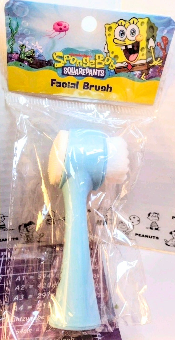 Blue facial brush with SpongeBob SquarePants facial-brush packaging