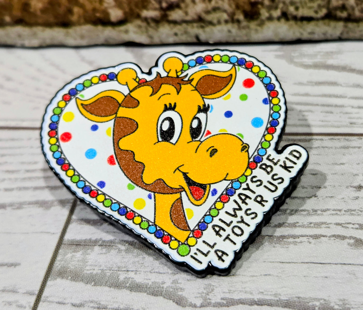 Toys R Us Geoffrey Giraffe Enamel Pin Set I Don't Wanna Grow Up