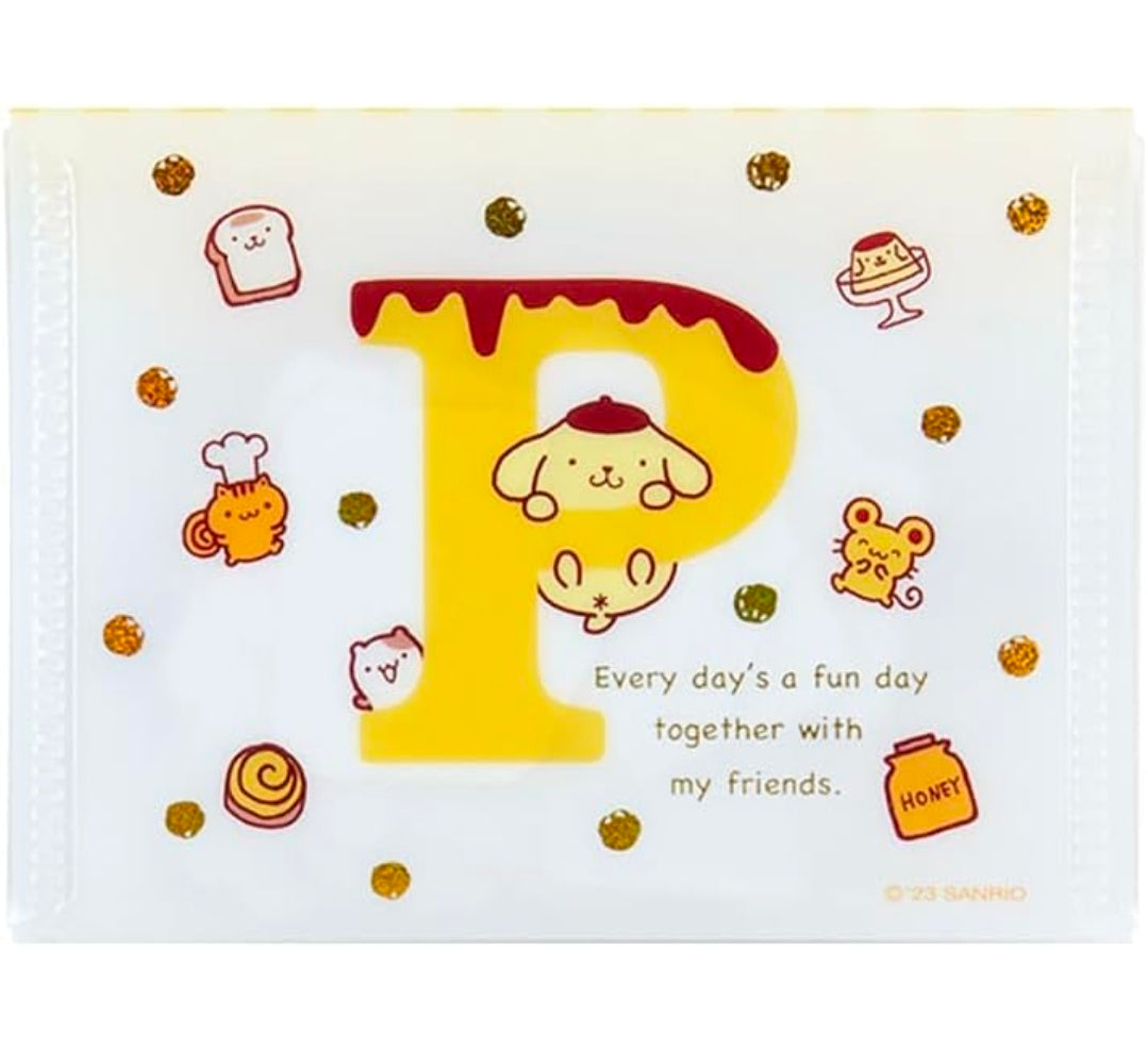 Yellow die-cut sticker flakes sheet with brown dog character and small snack icons