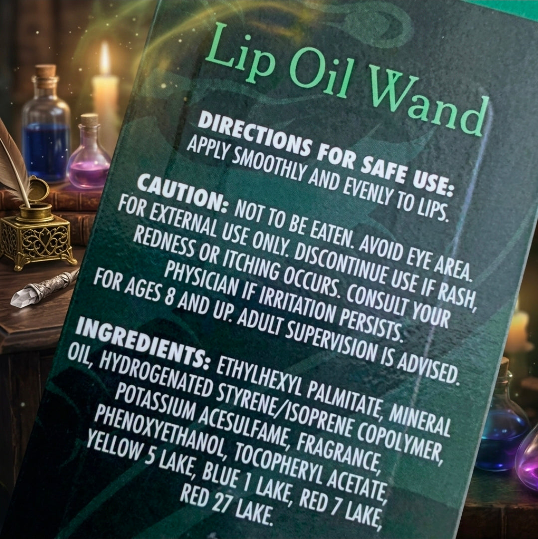 Harry Potter 4-Piece Hogwarts House Lip Oil Wand Set Centric Beauty Cruelty-Free
