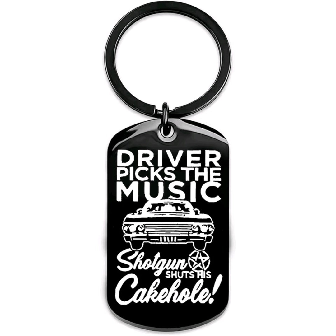 Supernatural Dean Impala Keychain Driver Picks The Music Shotgun Cakehole