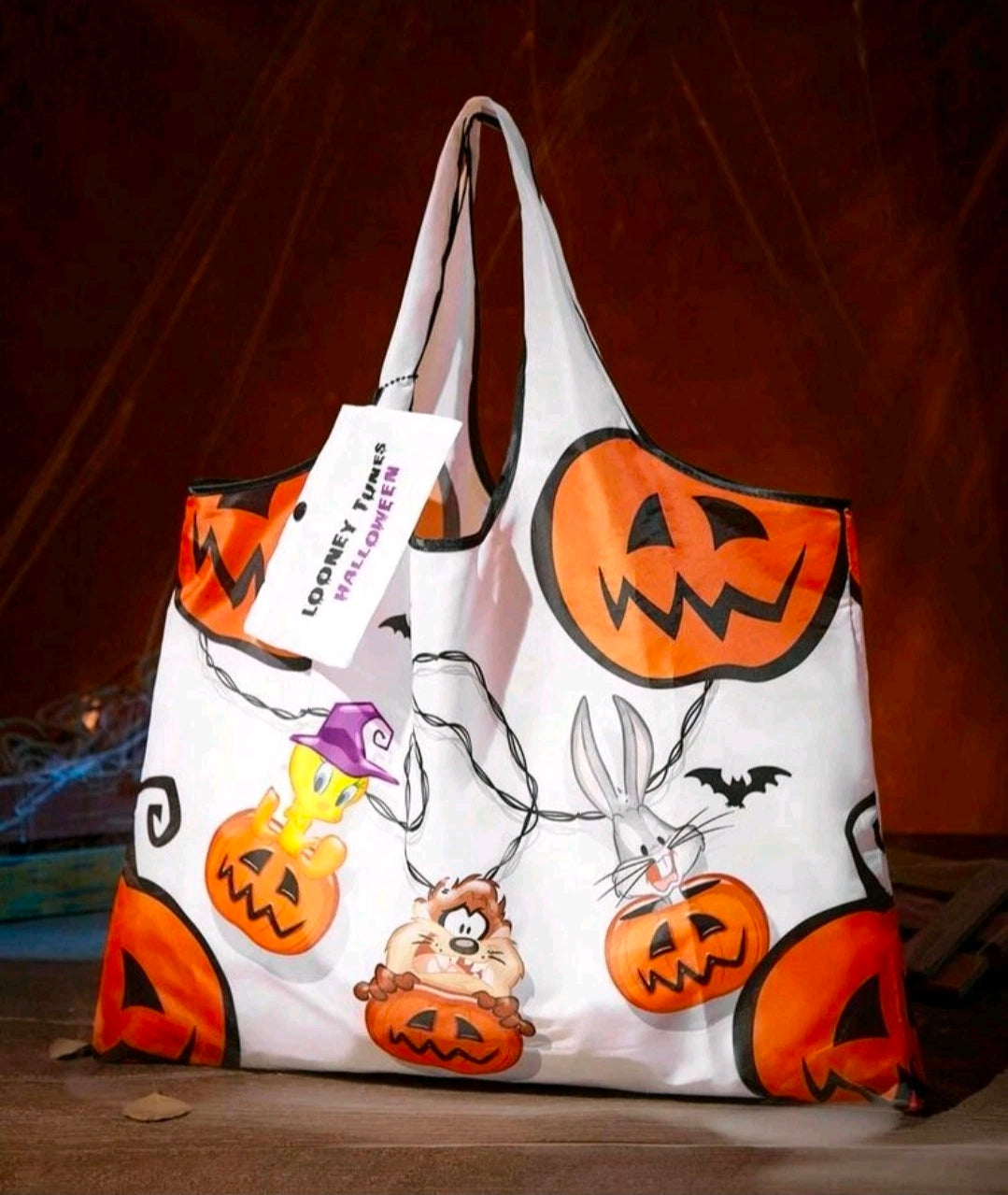 Looney Tunes Halloween Waterproof Foldable Tote Bag