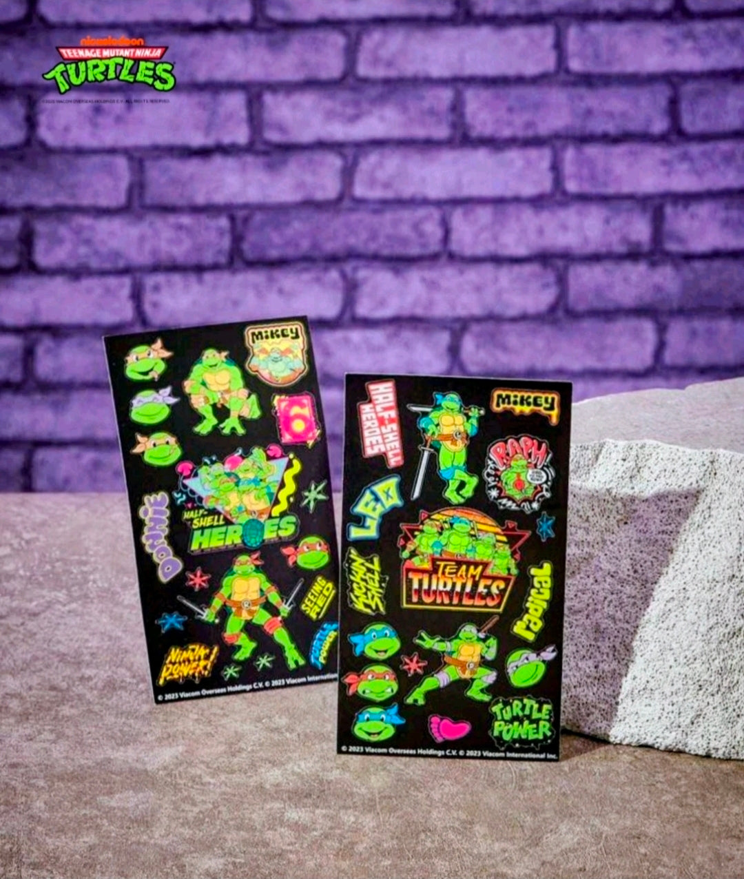 Teenage Mutant Ninja Turtles sticker sheets with colorful character graphics