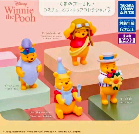Winnie the Pooh figure set packaging card with illustrated characters and icons