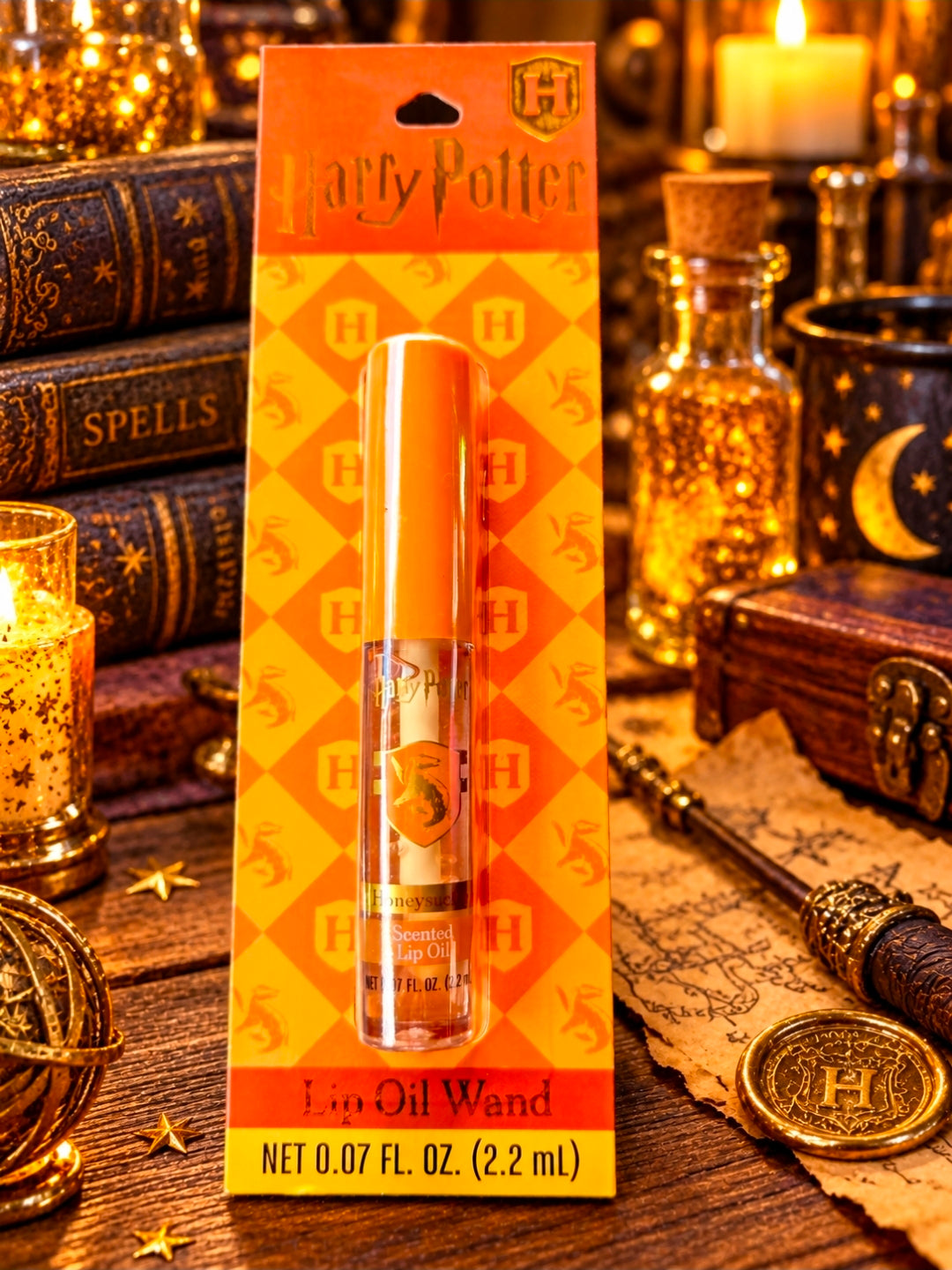 Harry Potter 4-Piece Hogwarts House Lip Oil Wand Set Centric Beauty Cruelty-Free