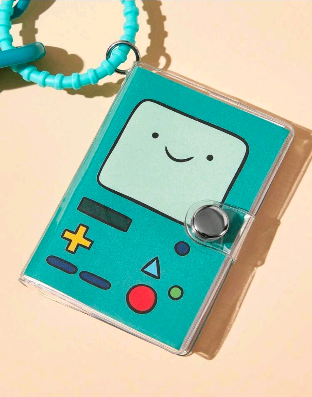 Adventure Time BMO Notebook Keychain Charm Teal Game Boy Style