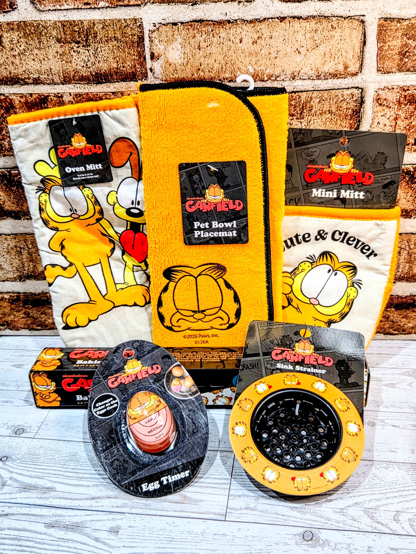 Garfield Orange Egg Timer Kitchen Sink Bundle 6pc Set