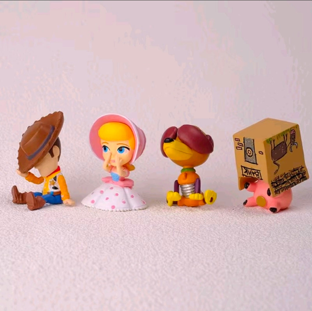 Toy Story Hide & Seek gashapon set of four mini figures with character boxes