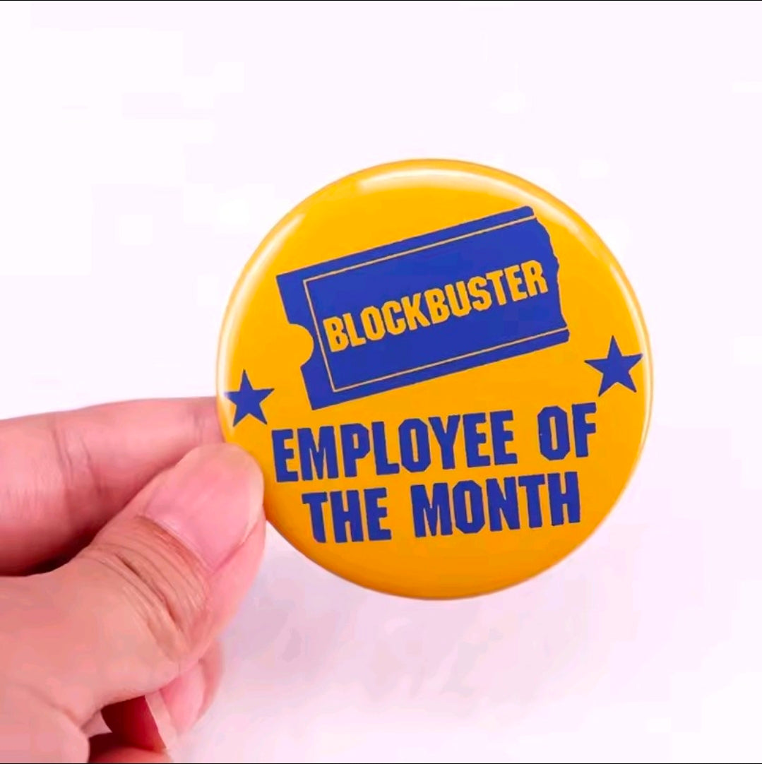 Blockbuster Video Enamel Pin Set 3pc Make It A Blockbuster Night Employee Button