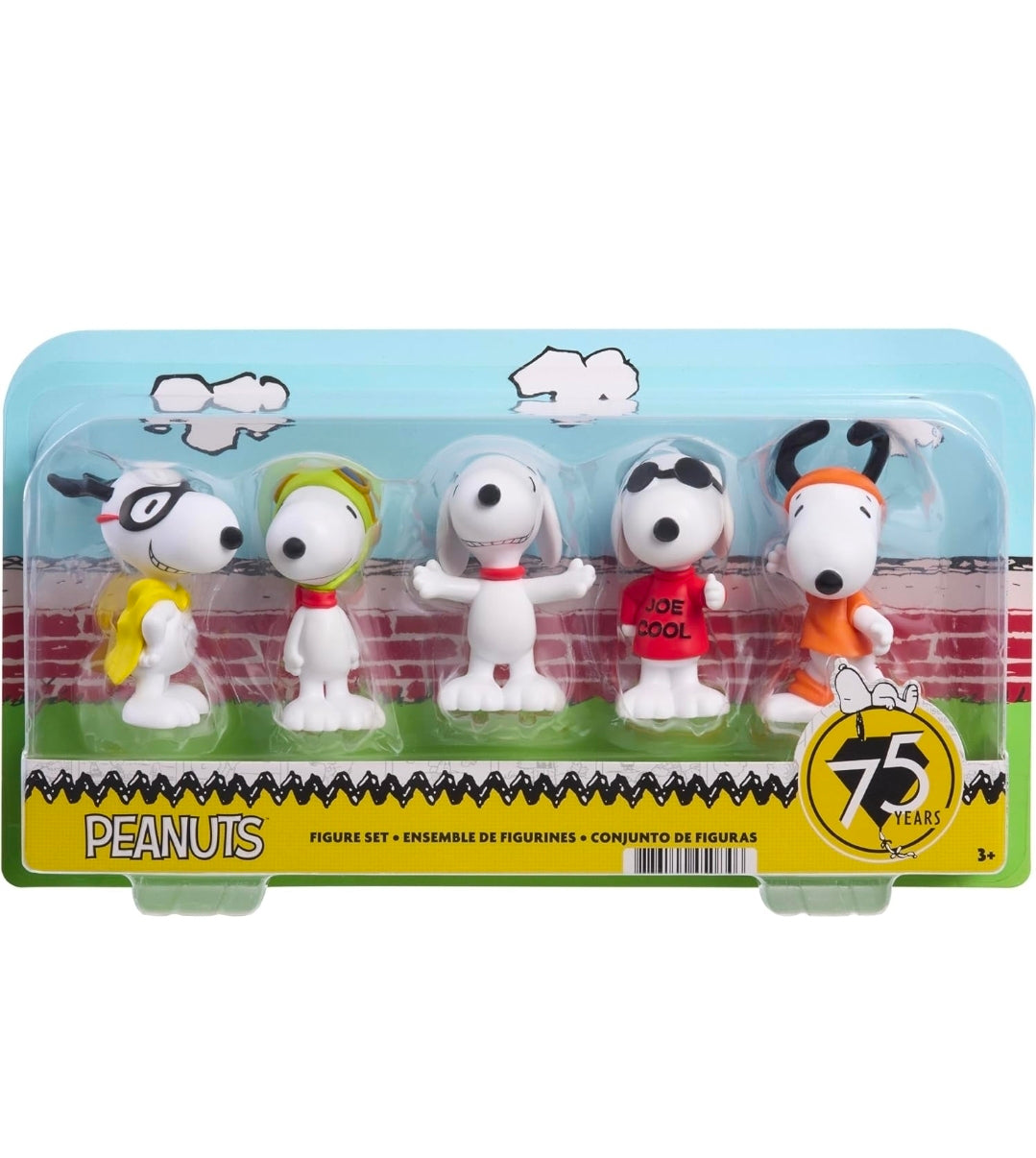 Peanuts 75th Anniversary Many Faces of Snoopy 5-Figure Set Just Play