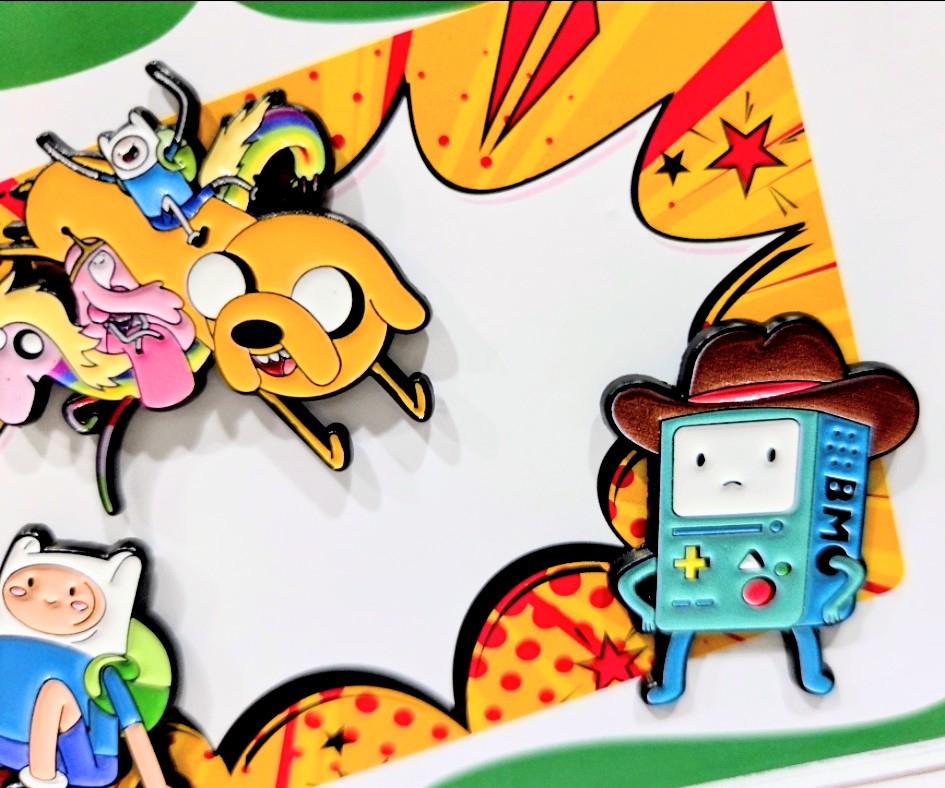 Adventure Time 3-Piece Enamel Pin Set Finn Jake BMO & Full Crew