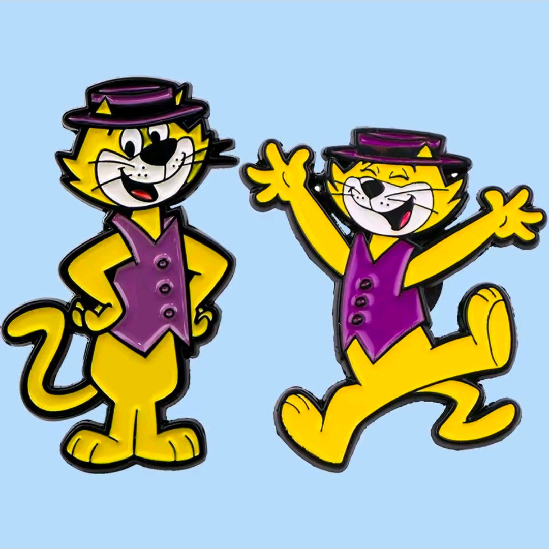 Hanna-Barbera Top Cat 3-Piece Hard Enamel Pin Set Retro 60s Cartoon