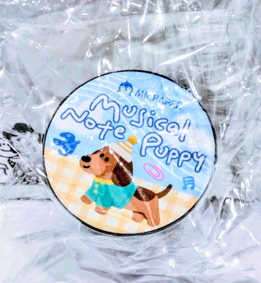 Musical Note Puppy Washi Tape Mr Paper Dachshund Dog Music PET 3cm x 2m