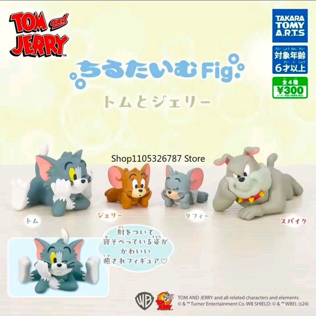 Tom & Jerry Chill Time Fig Complete Set Tom Jerry Tuffy Spike Takara Tomy NEW