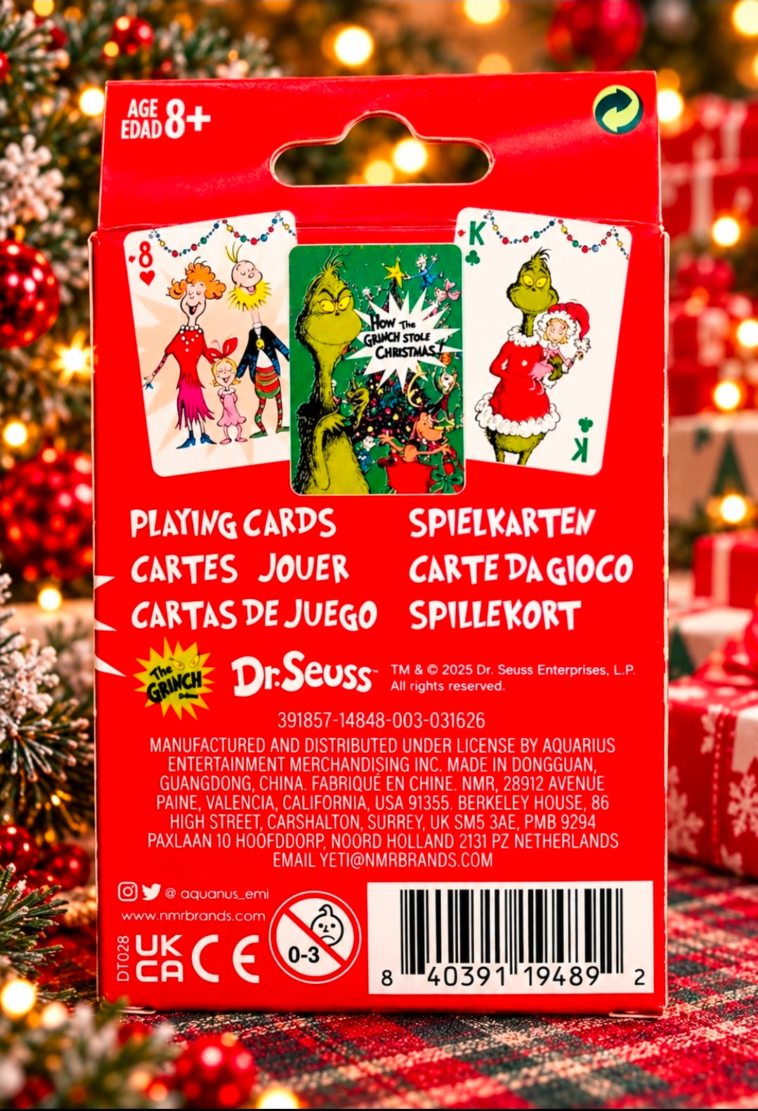 Aquarius How the Grinch Stole Christmas Licensed Playing Cards Poker Deck