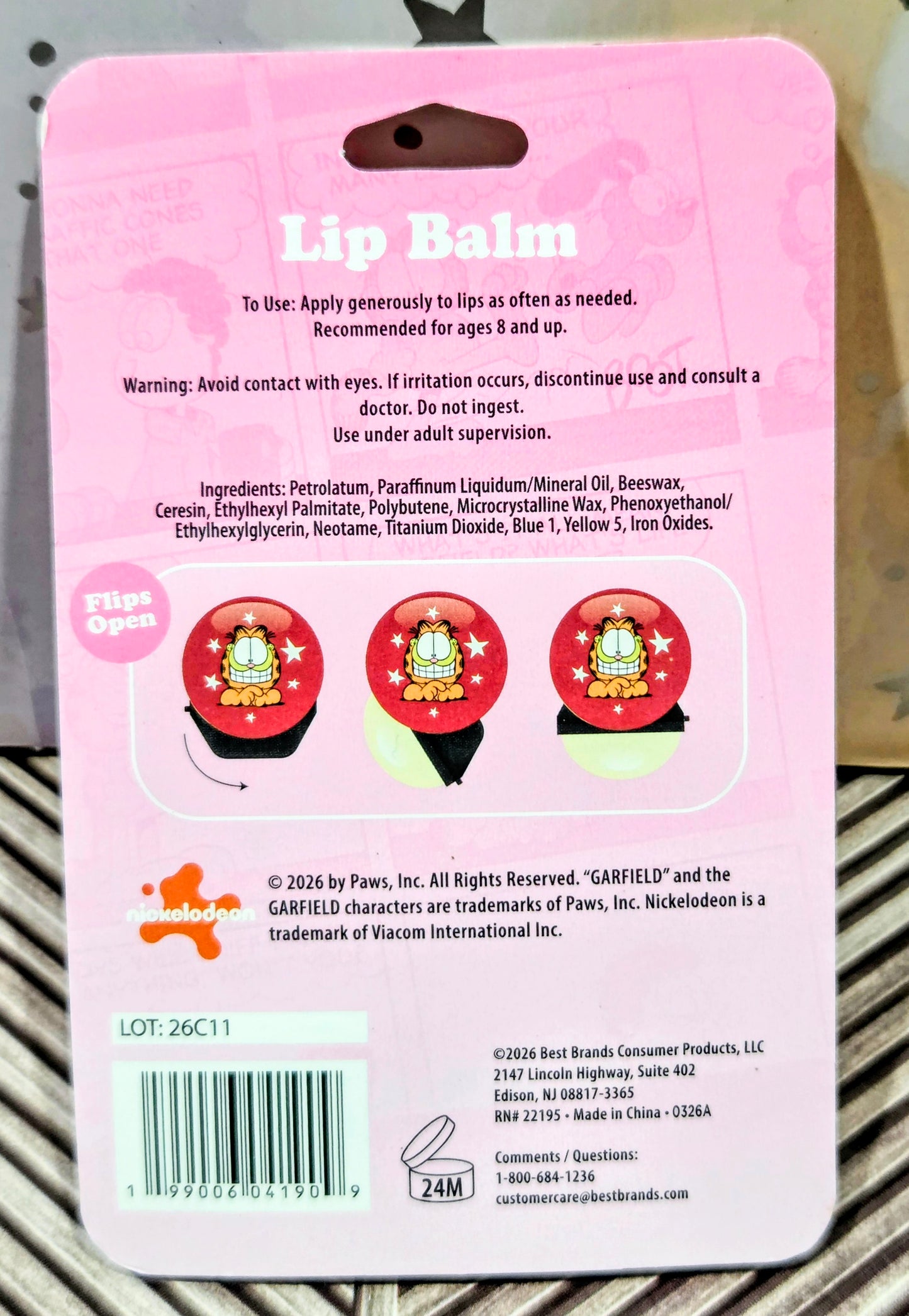 Garfield Beauty Set - Lip Balm, Sunglasses, Puff & Sponge