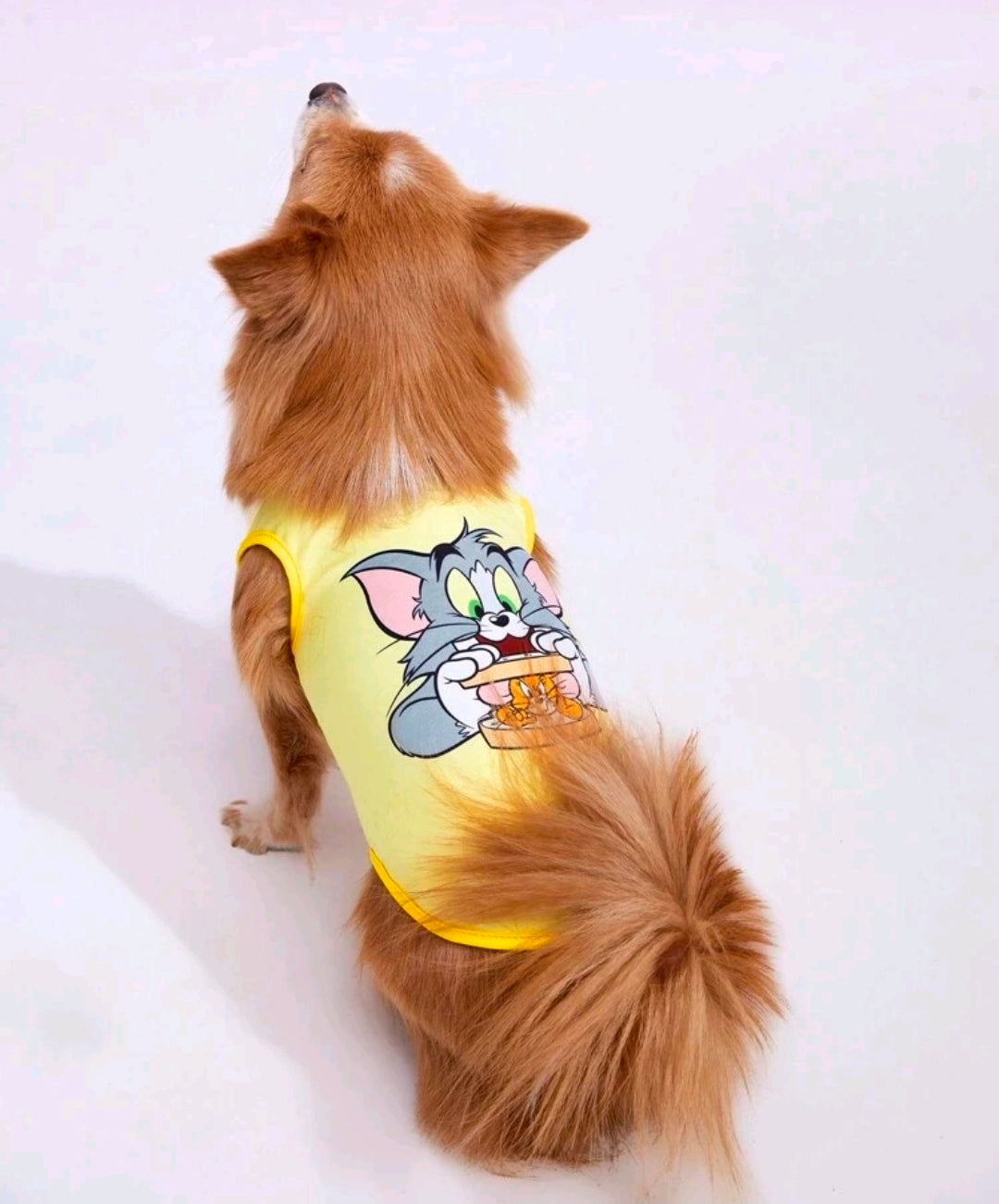 Tom and Jerry Dog Tank Top — Funny Cartoon Pet Shirt Size XL